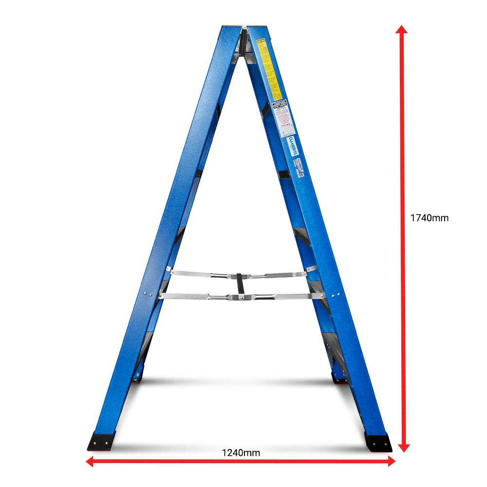 Climbrite CDSTEP5 1.8m 5 Step Fibreglass Double Sided Ladder – image 3