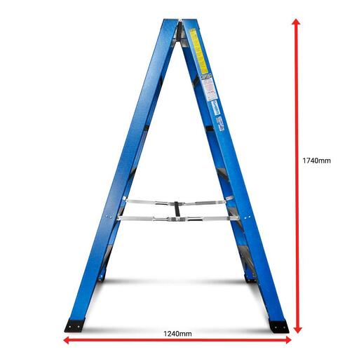 Climbrite CDSTEP5 1.8m 5 Step Fibreglass Double Sided Ladder – image 3