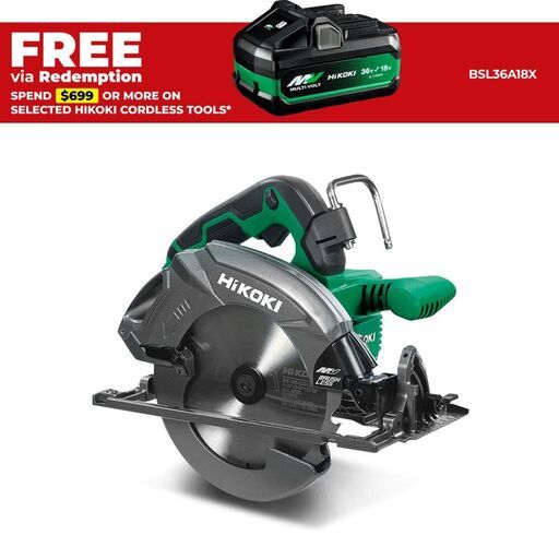 HiKOKI C3607DB(H4Z) 36V Li-Ion Cordless Brushless 185mm (7") Circular Saw - Skin Only – image 1