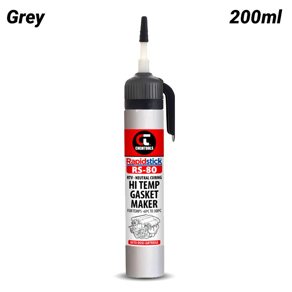 Chemtools CTRS80GY200 200ml AutoDose Rapidstick™ RS80 Hi Temp Gasket Maker Cartridge Grey