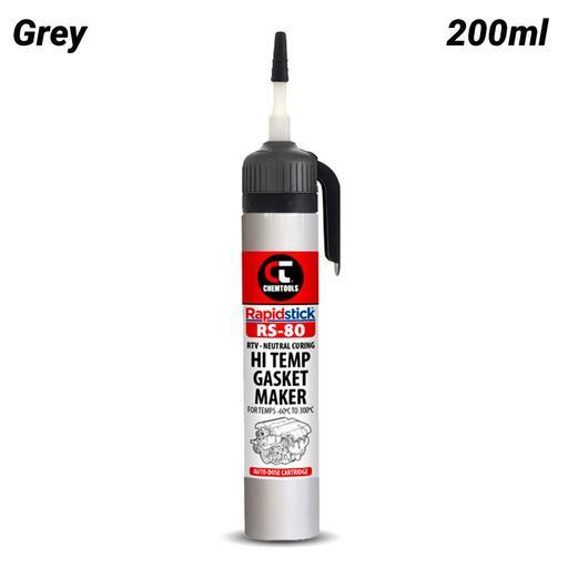 Chemtools CT-RS80-GY-200 200ml Auto-Dose Rapidstick™ RS-80 Hi Temp Gasket Maker Cartridge - Grey