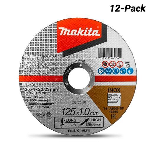 Makita E-03040-12 12-Pack 125mm (5") Inox Ultra Thin Elite Cut Off Disc