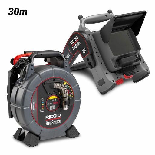 Ridgid 70808 + 64943 30m SeeSnake MicroReel APX with TruSense Technology and Digital Recording Monitor with Wi-Fi