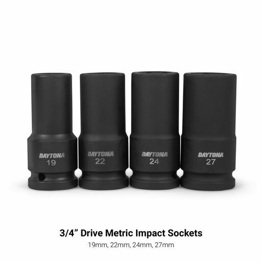 Daytona DISM834 8pce 3/4" Deep Impact 19-41mm Metric Socket Set – image 4