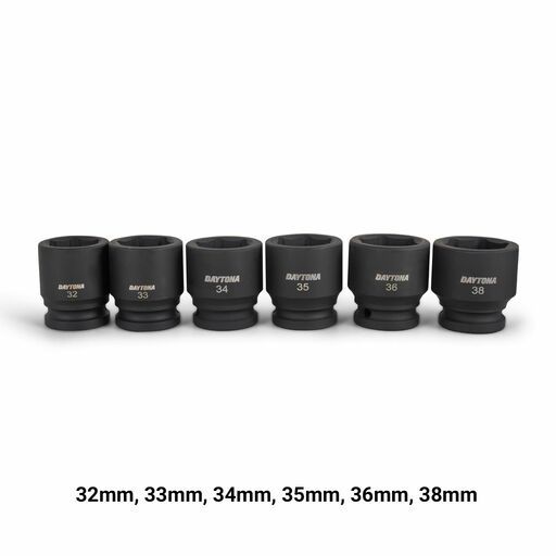 Daytona DIS1734 17pce 3/4" 6 Point Square Drive 19-55mm Metric Impact Socket Set – image 5