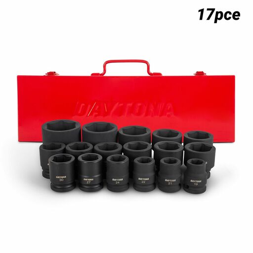 Daytona DIS1734 17pce 3/4" 6 Point Square Drive 19-55mm Metric Impact Socket Set