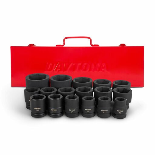 Daytona DIS1734 17pce 3/4" 6 Point Square Drive 19-55mm Metric Impact Socket Set – image 2