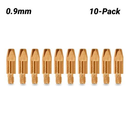 UNIMIG PCTAL0009-09 10-Pack 0.9mm M6 Binzel Style Contact Tips