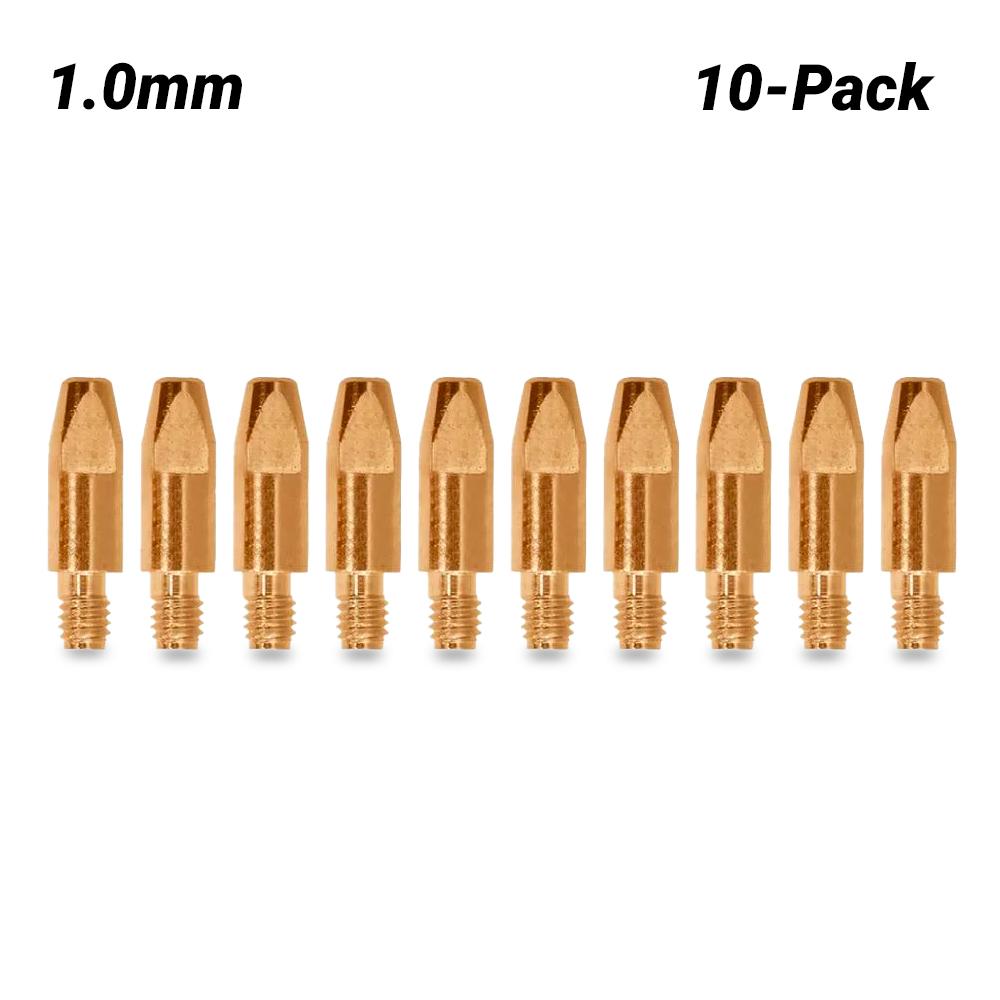 UNIMIG PCTAL0009-10 10-Pack 1.0mm M6 Binzel Style Contact Tips – image 1