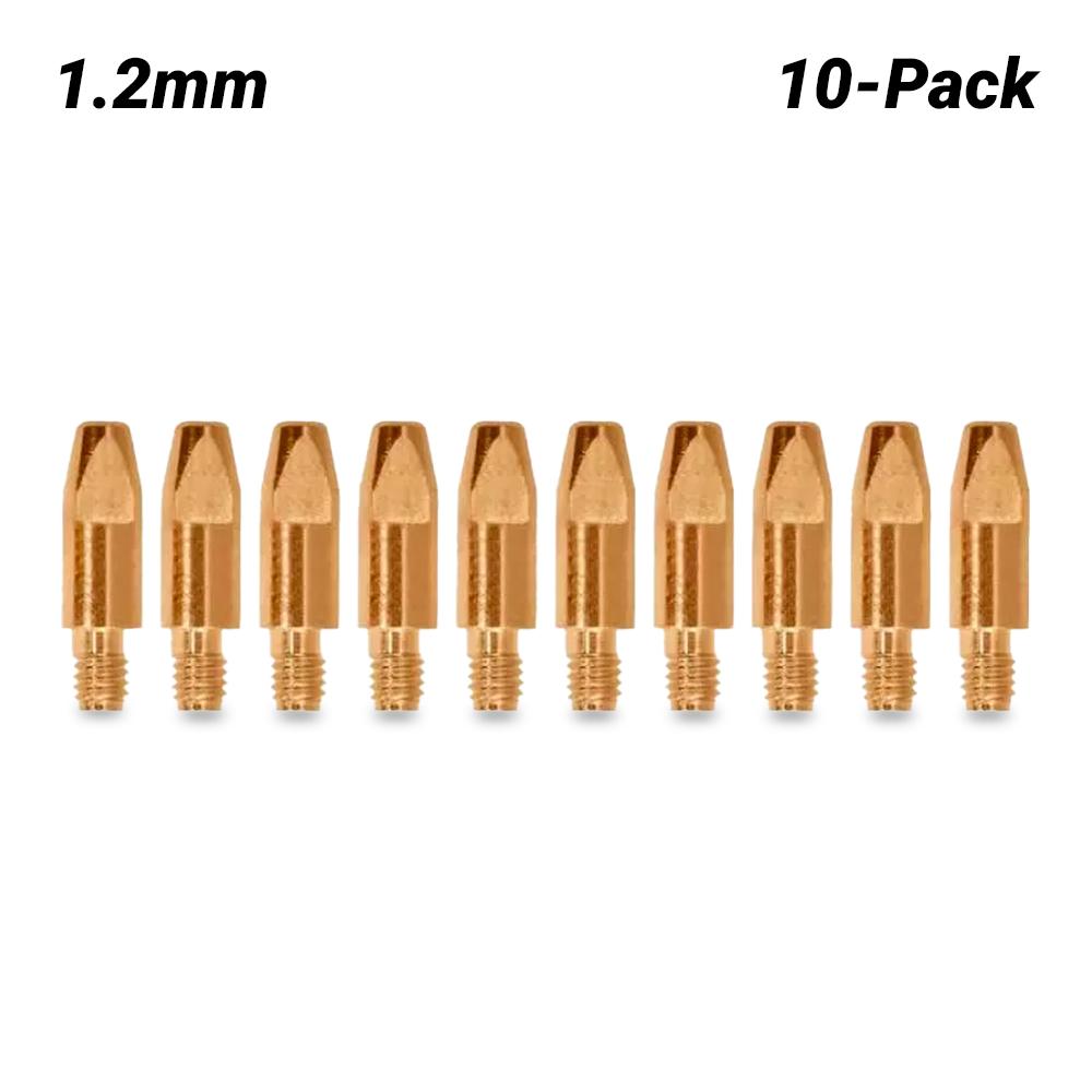 UNIMIG PCTAL0009-12 10-Pack 1.2mm M6 Binzel Style Contact Tips – image 1