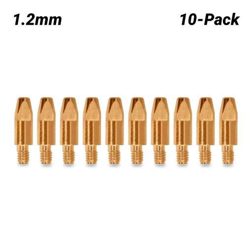 UNIMIG PCTAL0009-12 10-Pack 1.2mm M6 Binzel Style Contact Tips