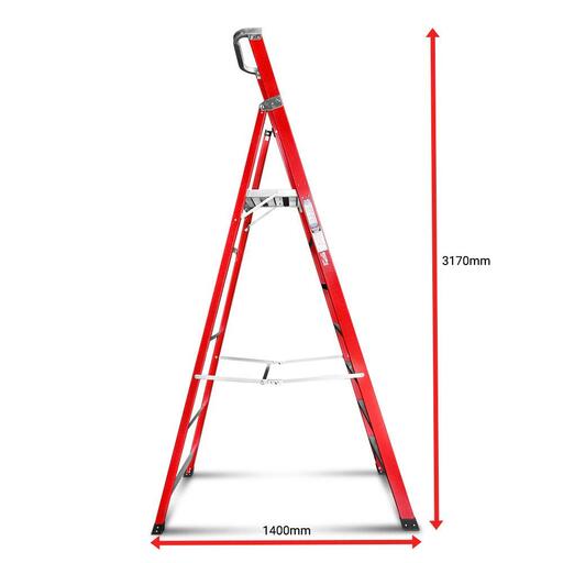Climbrite CSTEP7ECO 2.1m 7-Step Eco Fibreglass Platform Ladder – image 3