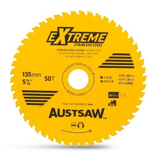 Austsaw SSBE1352050 135mm x 20mm x 50T Extreme Stainless Steel Blade