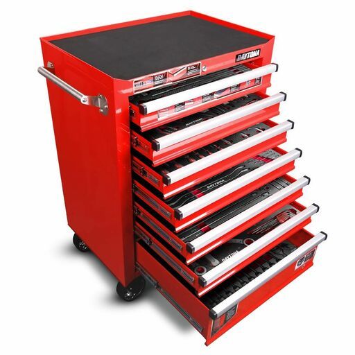 Daytona D237RED 237pce Tool Box Set with 7 Drawer Bottom Tool Chest Roller Cabinet