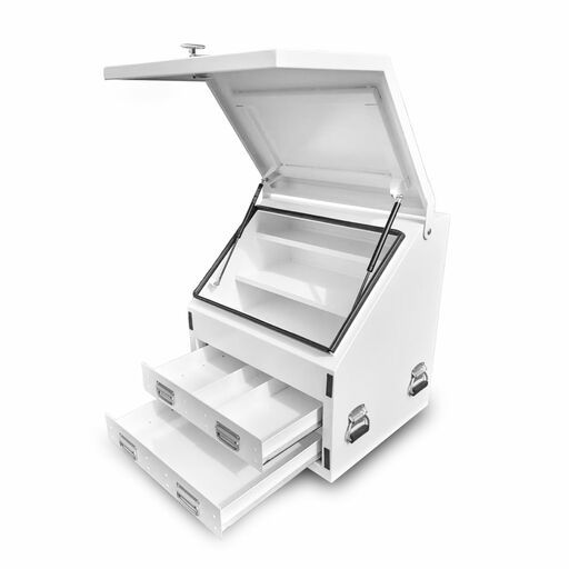 Daytona DT700 1.5mm 700mm x 640mm x 750mm Steel Tilt Lid Ute Box with 2 Drawers – image 4