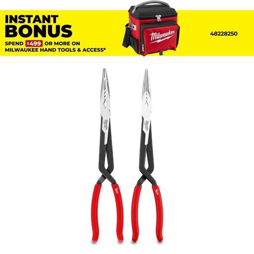 Milwaukee 48226542 2pce Long Reach Hose Grip Pliers Set
