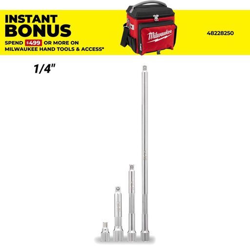 Milwaukee 48229341 4pce 3/8" Drive Extension Set