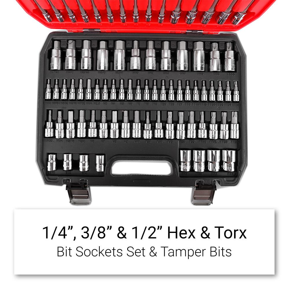 Daytona DHTS84 84pce 1/4", 3/8", 1/2" Metric 2.5-19mm & SAE 1/8"-3/8" Hex & Torx Socket Bit Set – image 2