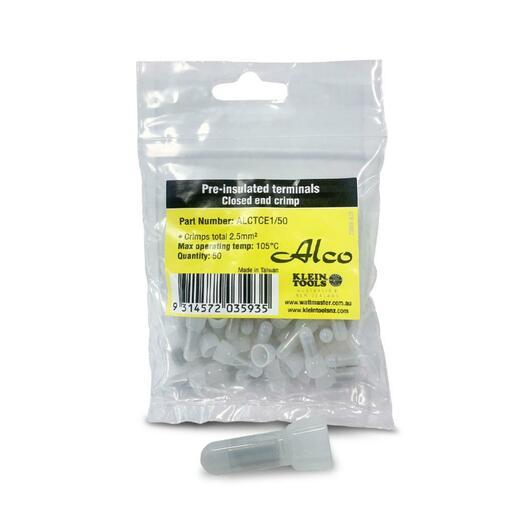Alco ALCTCE1/50 50-Pack Pre-Insulated Terminals Closed End Crimp – image 2