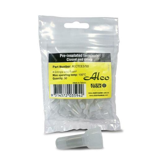 Alco ALCTCE3/50 50-Pack Pre-Insulated Terminals Closed End Crimp – image 2