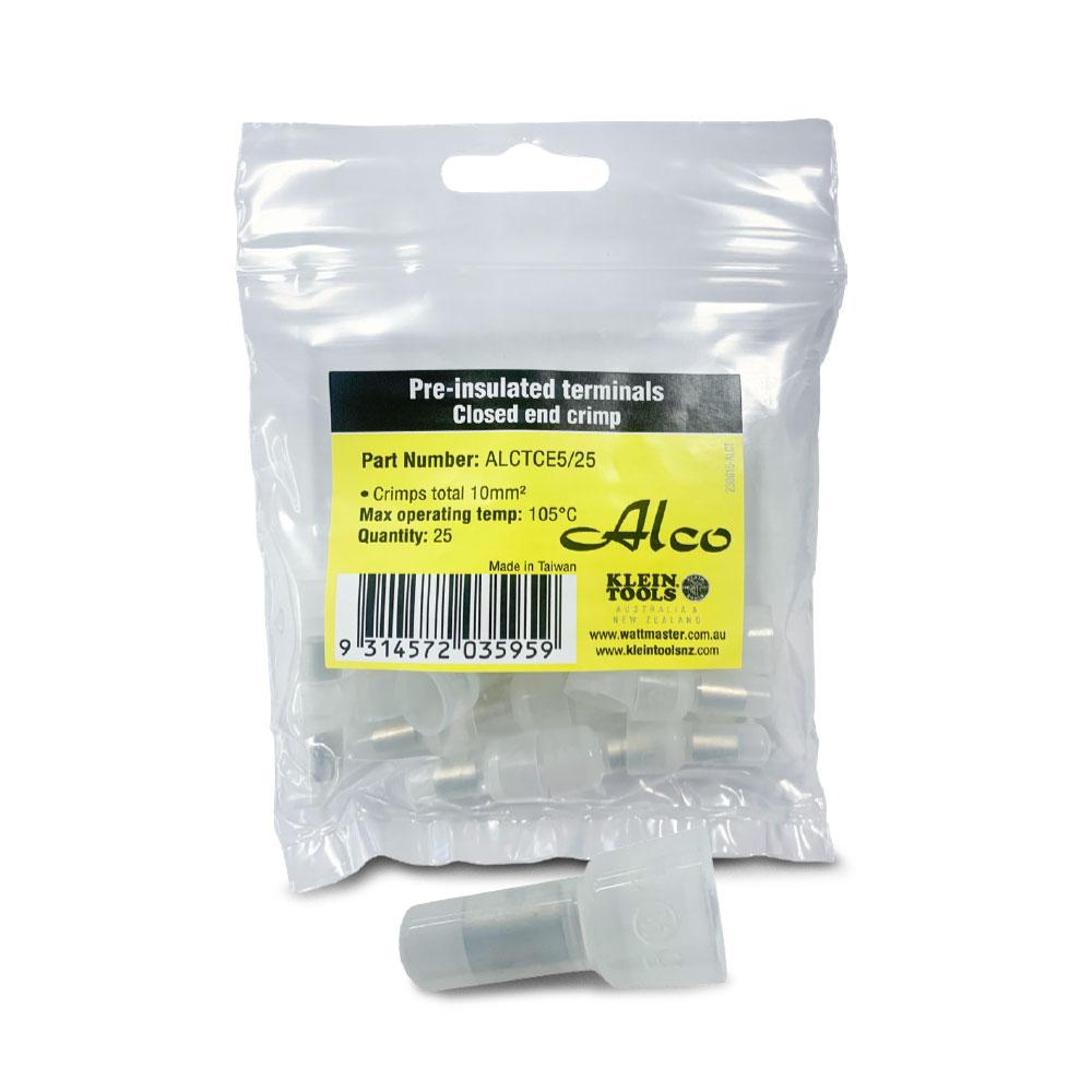 Alco ALCTCE5/25 25-Pack Pre-Insulated Terminals Closed End Crimp