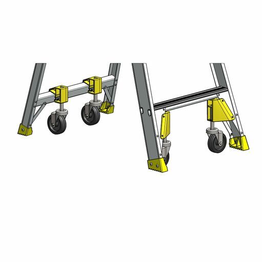 Bailey FS13992 Aluminium Pro Castor Wheel Kit (Yellow) to suit Pro Aluminium & Fibreglass Ladders – image 3