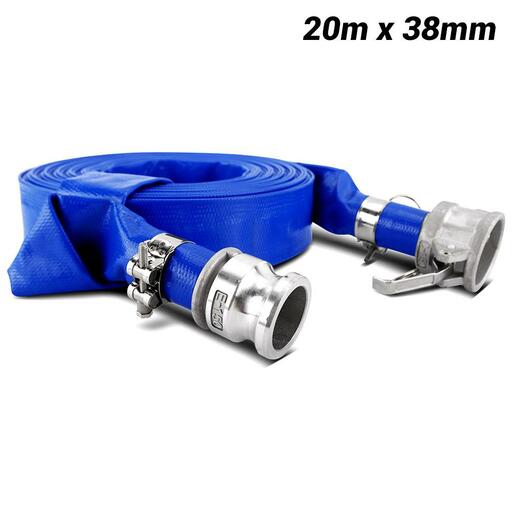 Industek ILFH15 20m x 38mm (1-1/2") Lay Flat Hose with Fittings – image 6