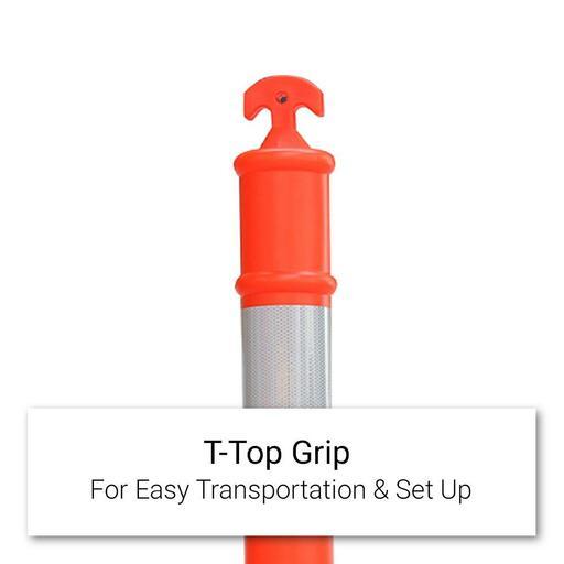 Raptor RB8KG 8kg Base Hi-Vis T-Top Bollard - Orange – image 3