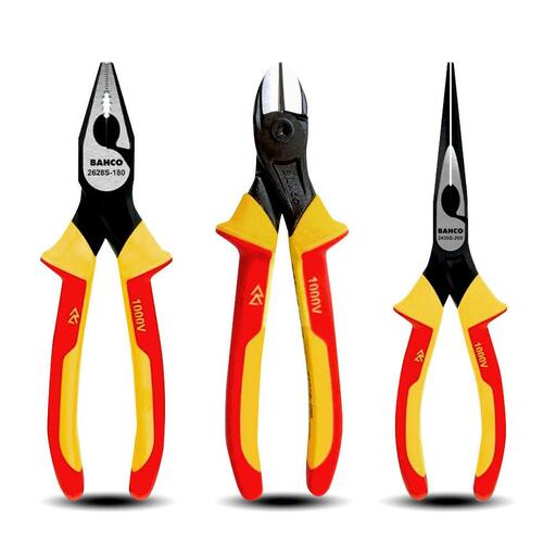 Bahco 9897S/3 3pce ERGO Insulated 1000V VDE AllRound Pliers Set