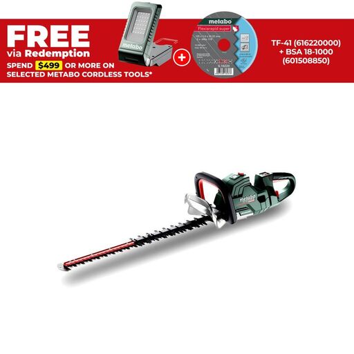 Metabo HS 18 LTX BL 65 (601723850) 18V Li-ion Cordless Brushless 650mm (26") Hedge Trimmer - Skin Only