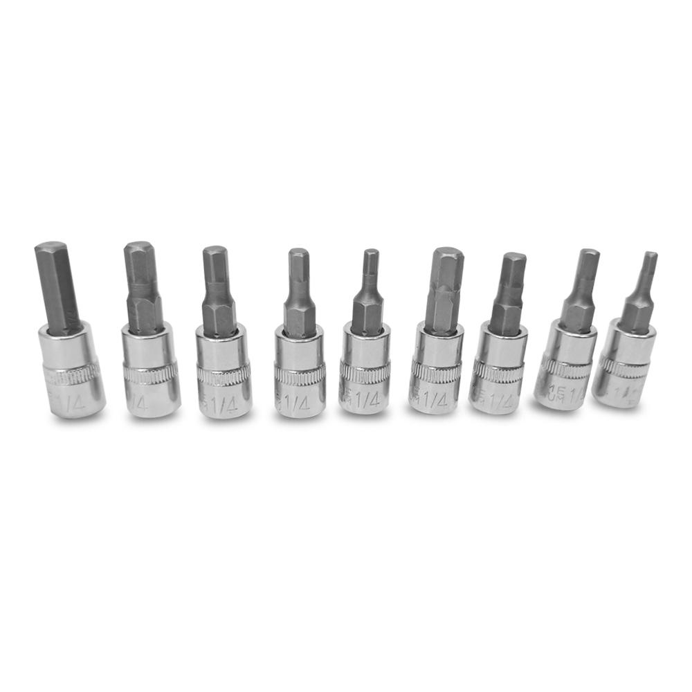 Daytona D914MSIS 9pce 1/4" Drive Metric/SAE InHex Socket Set