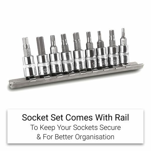 Daytona D914MSIS 9pce 1/4" Drive Metric/SAE 3-6mm and 1/8"-1/4" In-Hex Socket Set – image 5