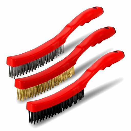 3pc Brass Wire Brush Set - Kiwi 3D