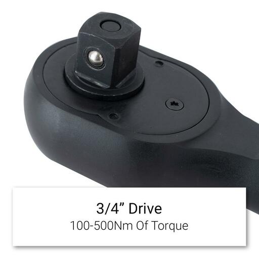 Daytona D34TWR500 1000mm (39-1/4") 3/4" Drive 100-500NM Torque Wrench – image 2