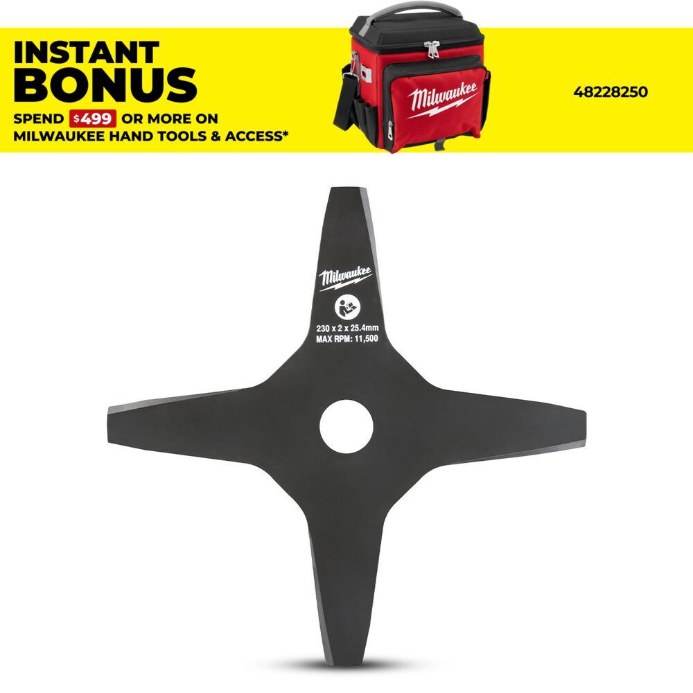 Milwaukee 49162757 4 Tooth Brushcutter Blade to suit M18 FUEL Brushcutter M18FBC – image 1
