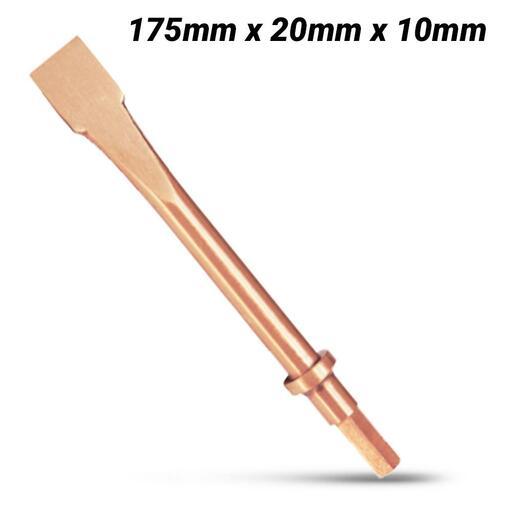 T&E Tools CB227-1004 175mm (6.8") x 20mm (0.7") x 10mm (0.4") Plain Edge Pneumatic Chisel