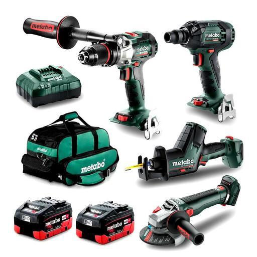 Metabo MET18BL4SB2HD5.5ES (AU68402950) 18V 5.5Ah Li-ion Cordless Brushless 4pce Combo Kit – image 2