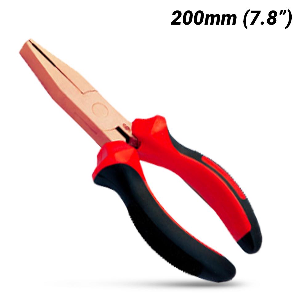 T&E Tools CB250-1004  200mm (7.8") Copper Beryllium Flat Nose Pliers – image 1