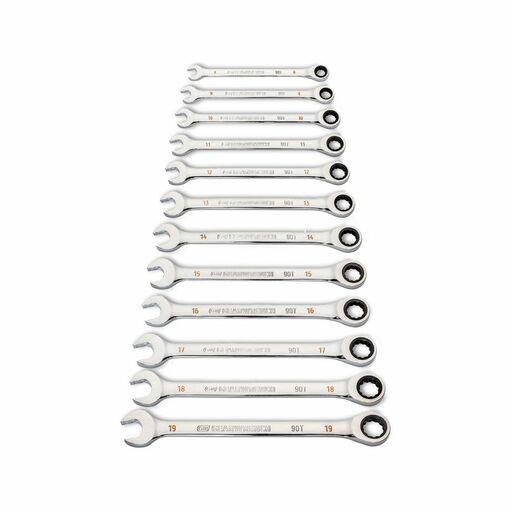 GEARWRENCH 87023 12pce 12 Point Metric 90T Combination Ratcheting Wrench Set – image 2