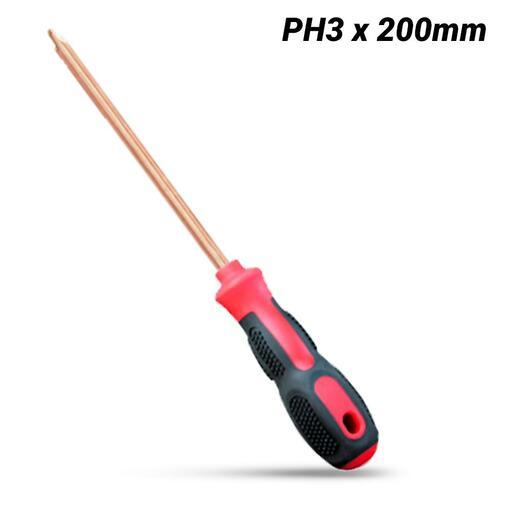 T&E Tools CB261-1012  #3 x 200mm Copper Beryllium Phillips Screwdriver