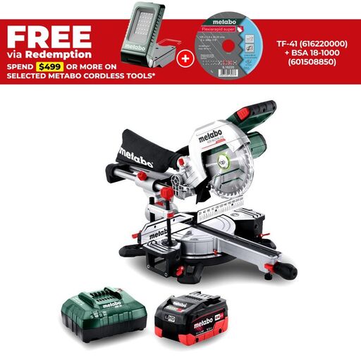 Metabo AU61421600 18V 5.5Ah Li-ion Cordless Brushless 216mm (8.5") Mitre Saw Combo Kit