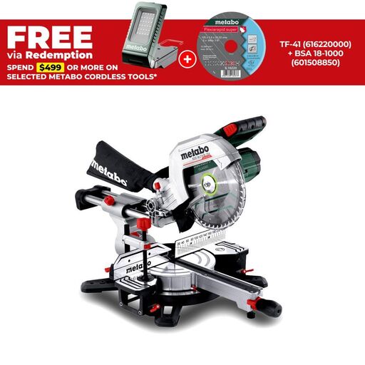 Metabo KGS-18-LTX-BL-254 (614254850) 18V Li-ion Cordless Brushless 254mm Sliding Compound Mitre Saw - Skin Only