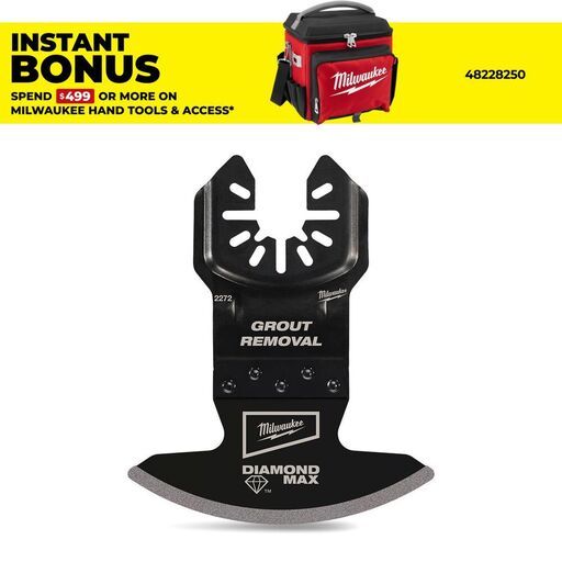 Milwaukee 49252272 Open-Lok Diamond Max Grout Removal Multi Tool Blade 