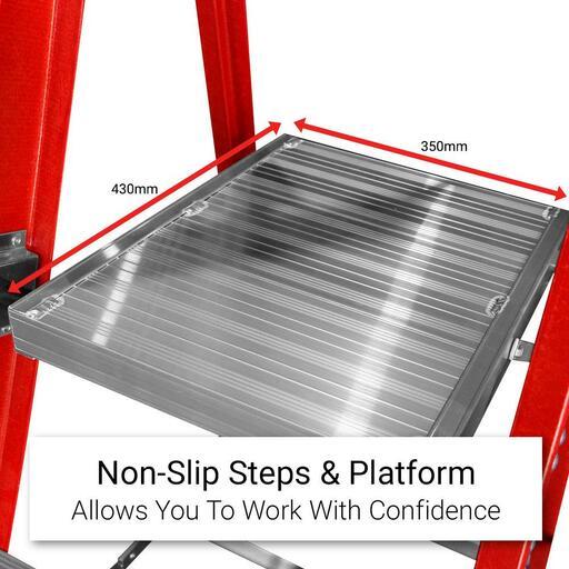 Climbrite CSTEP8ECO 2.4m 8-Step Fibreglass Platform Ladder – image 5