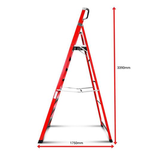 Climbrite CSTEP8ECO 2.4m 8-Step Fibreglass Platform Ladder – image 3