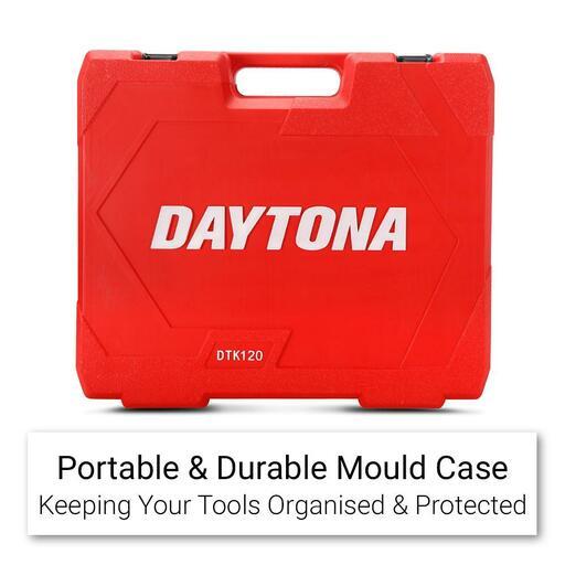 Daytona DTK120 120pce 3/8" Drive Metric 8-24mm Socket, Spanner & Plier Automotive Tool Kit – image 3