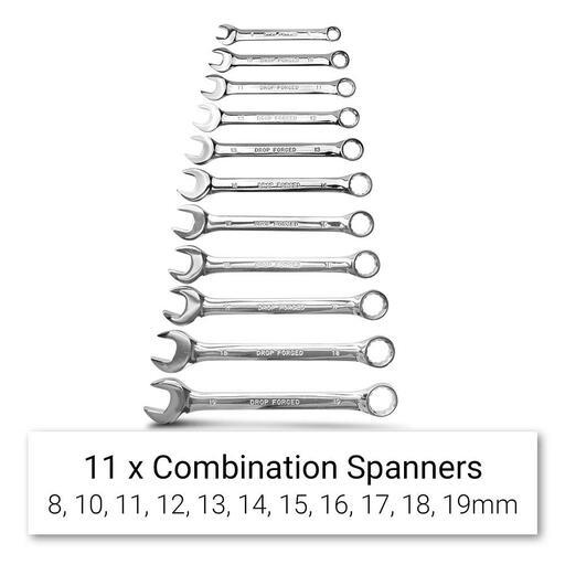 Daytona DTK120 120pce 3/8" Drive Metric 8-24mm Socket, Spanner & Plier Automotive Tool Kit – image 12