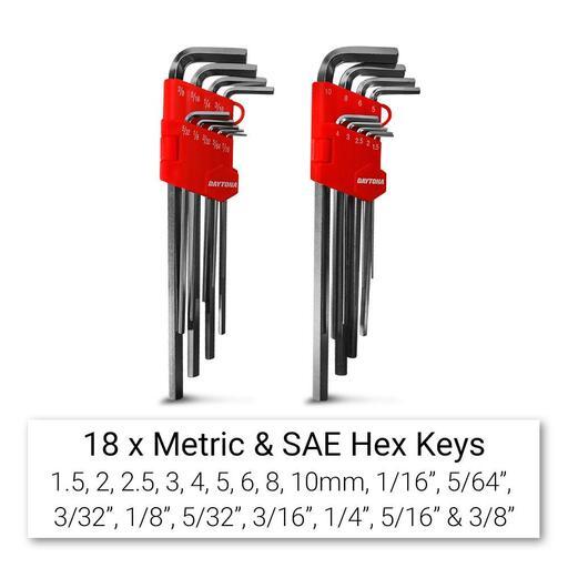 Daytona DTK198 198pce 1/4", 3/8" & 1/2" Drive Metric Socket, Spanner & Plier Automotive Tool Kit – image 27