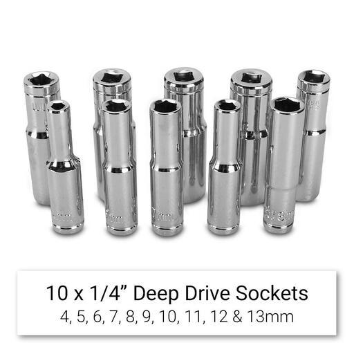 Daytona DTK198 198pce 1/4", 3/8" & 1/2" Drive Metric Socket, Spanner & Plier Automotive Tool Kit – image 9