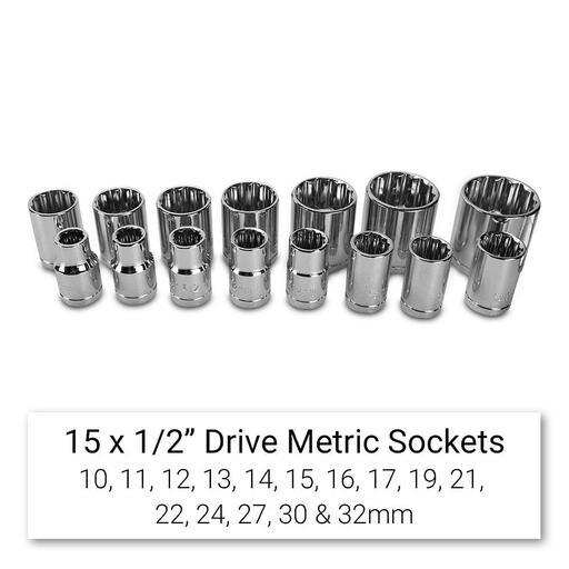 Daytona DTK198 198pce 1/4", 3/8" & 1/2" Drive Metric Socket, Spanner & Plier Automotive Tool Kit – image 8
